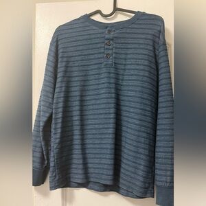 Old Navy Blue Striped Henley Top for Kids